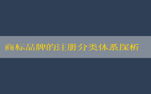 商標(biāo)品牌的注冊(cè)分類(lèi)體系探析