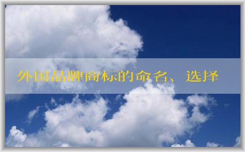 外國品牌商標(biāo)的命名、選擇和保護(hù)