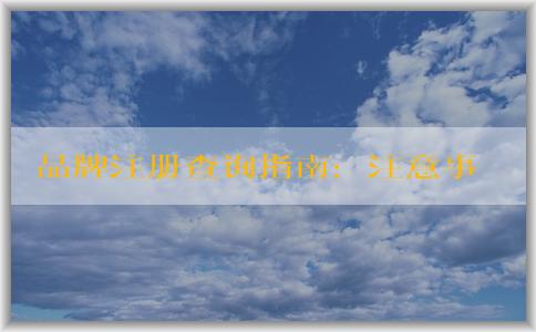 品牌注冊查詢指南：注意事項、流程和費用查詢方法